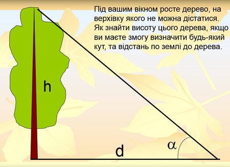 Презентація "Співвідношення кутів та сторін у прямокутному трикутнику"